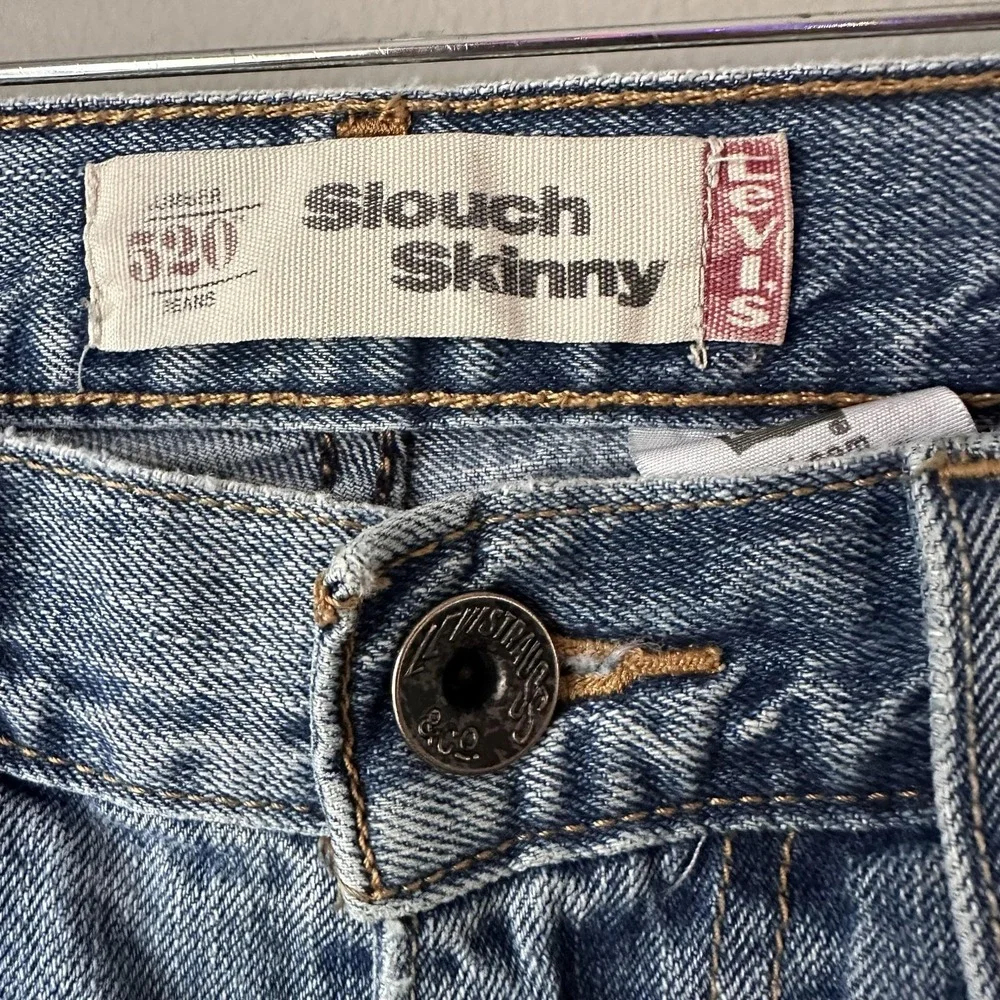 Levi's 520 Slouch Skinny Jeans Womens 18 Regular Blue‎ Cotton Runs Small